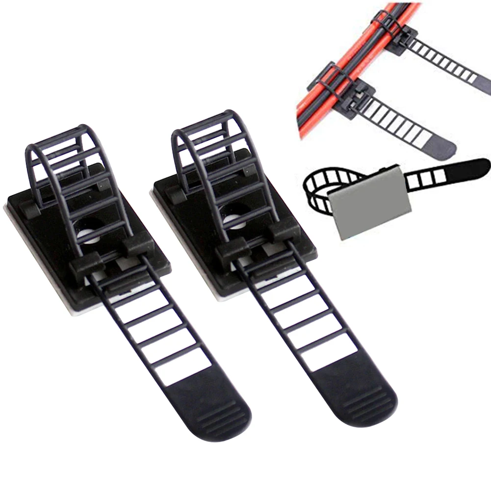 20pcs Cable Clamps Self adhesive Organizer Management Electric Multipurpose Adjustable Holder