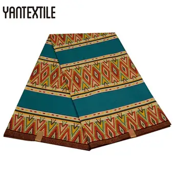 

YANTEXTILE 6 Yards New Ghana Kente Cloth Fabric Ankara African Real Wax Prints Fabric Batik Wax Nigeria Tissu Africain For Party