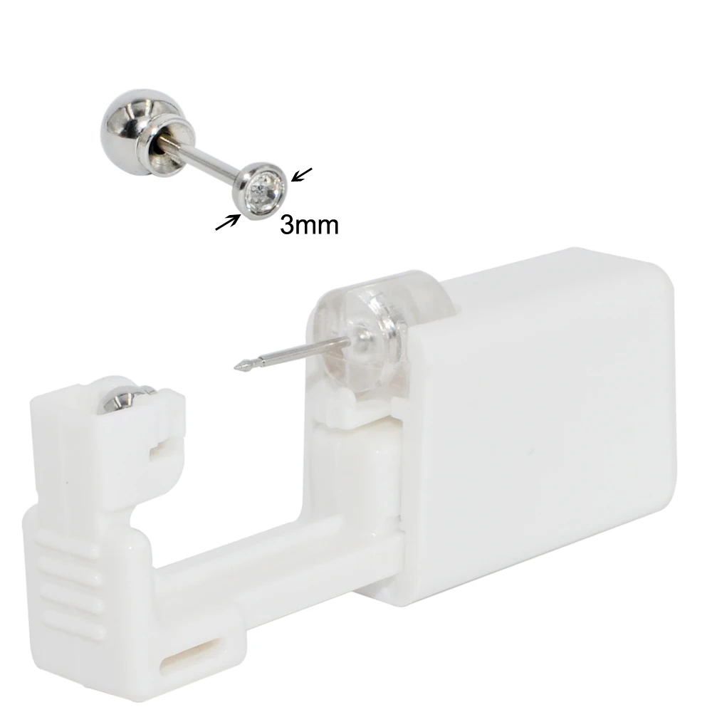 Sterile Surgical Steel Ear Stud with Secure Ball Closure