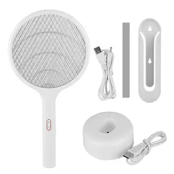 

2020 Mosquito Swatter Killer Handheld Racket Insect Fly Bug Wasp Fly Swatter Electric Tennis Bat USB Rechargeable