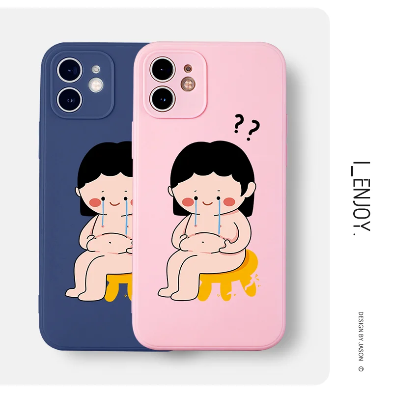 Мягкий силиконовый чехол для телефона с забавным аниме ударопрочный iPhone 13 12 11 Pro