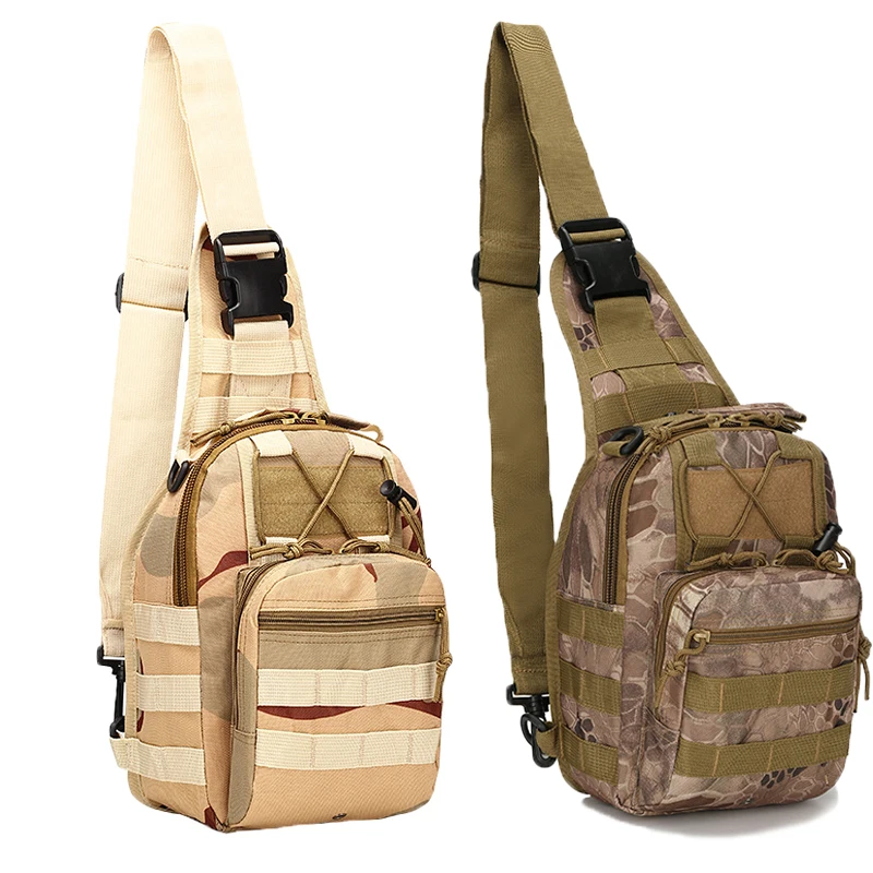 

Camouflage Tactical Chest Bag Durable MOLLE Hunting Hiking Single Shoulder Bags Outdoor Camping Climbing Combat Military Bags