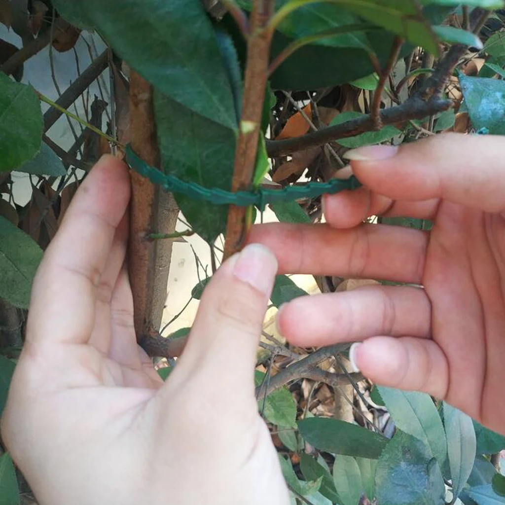 13/17/23cm Garden Coated Twist Wire String Tie Plant Support Plastic Strap,30/50pcs