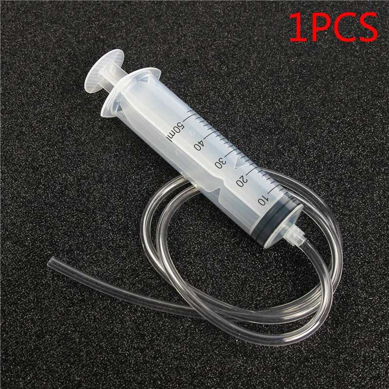 

New Hot 1pcs 50ml Large Capacity Syringe Reusable Pump Measuring With 80cm Tube Feeding Ink