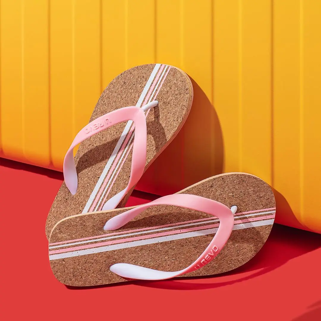 Xiaomi Flip Flops Two-color PVC Shoelace Comfortable Softwood Girl Casual Women Flip Flops Slippers Summer Beach Flip Flops - Цвет: pink 37