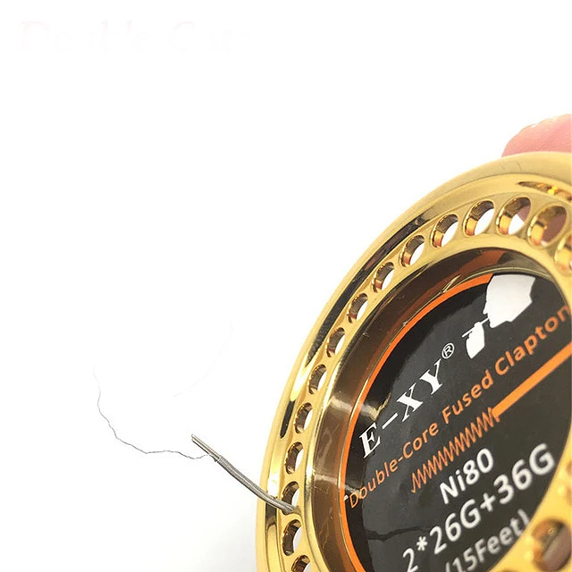 Горячая XD-Ni80 3 ядра плавленые Clapton высокой плотности катушки готовые катушки для электронных сигарет атомайзер 5 м/рулон Diy нагревательный провод