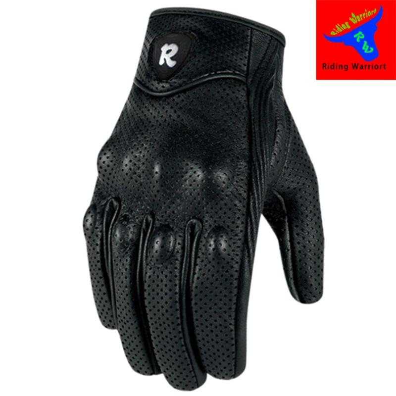 Топ Guantes модные перчатки из натуральной кожи полный палец черный moto мужские перчатки rcycle moto rcycle Защитное снаряжение для мотопробега перчатки - Color: 2