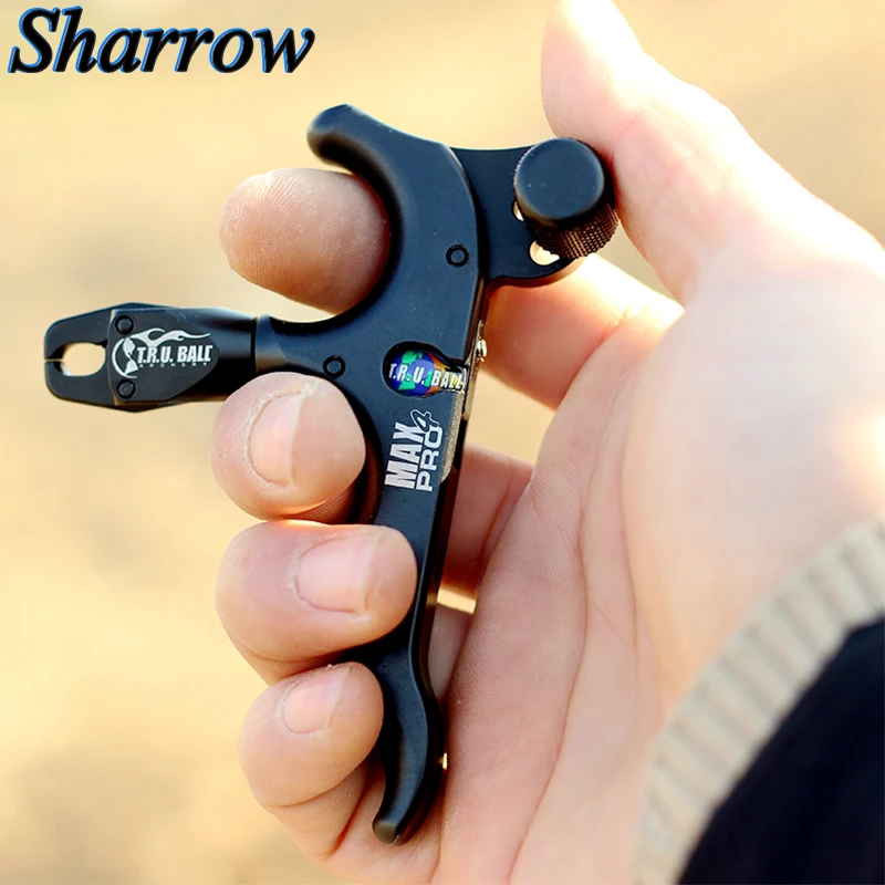 Bow And Arrow TOPOINT Bow Release 4 Thumb Trigger Archery Release Aid Compound Bow Accessory Hunting Finger Release Trigger TRU Ball
