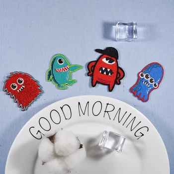 

Cartoon Monster Series Embroidery Cloth Adhesive Garment Patch Stitchable Ironing iron on patches badge