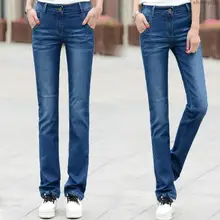 Стрейчевые вельветовые джинсы с высокой талией, женские уличные теплые джинсы для мам, осенние зимние джинсы, женские свободные прямые джинсы