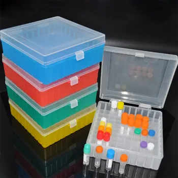 

laboratory Plastic text tube box for 2ml,1.5ml 1.8ml cryopreservation tubes with connection cover,tube rack ,blue,red,yellow