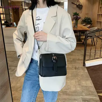 

Flap Casual Crossbody Bags 2020 New Solid Color Shoulder Bags Women Leisure PU Leather Messenger Bags