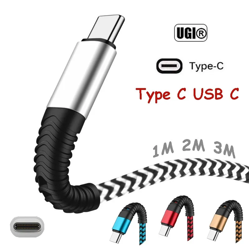 1/2/3M высокопрочный USB кабель для быстрой зарядки для samsung Galaxy 8 S9 S10 Plus 10+ Note A90 A80 HUAWEI P30 P20 Pro