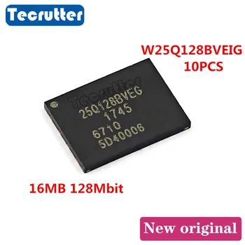 

10PCS W25Q128BVEIG 25Q128BVEG WSON8 8x6 16MB 128Mbit 25Q128 SPI FLASH