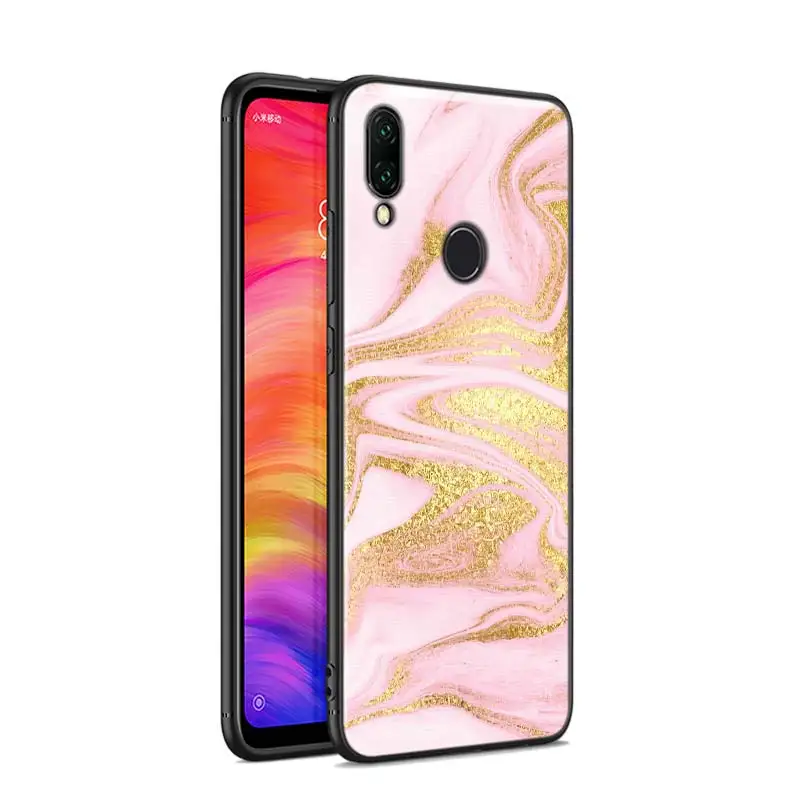 Черный чехол, роскошный водный синий золотой и черный эффект для Xiaomi Redmi Note 8 7 6 5 4X4 K20 Pro 7A 6A 6 S2 5A Plus, чехол для телефона - Цвет: Style 12