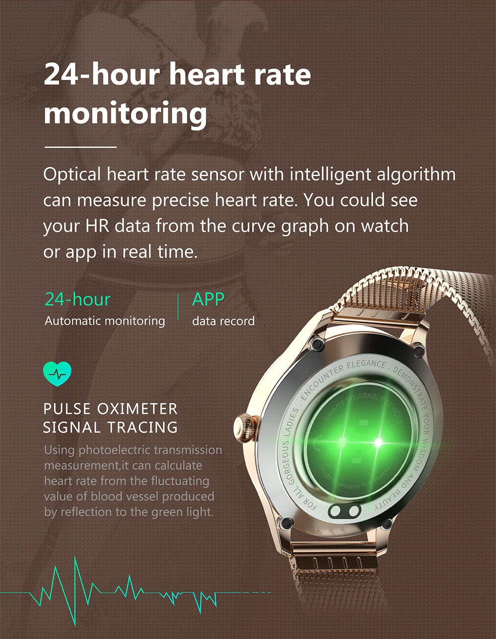 2021 SANLEPUS Stylish Wanita Smart Watch Mewah Tahan Air Jam Tangan  Stainless Steel Santai Gadis Smartwatch untuk Android IOS - AliExpress  Elektronik konsumen