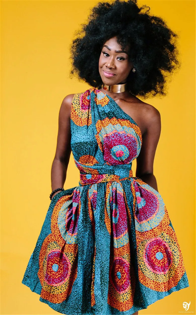Robe africaine imprimé wax pour femme 183