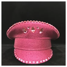 Стимпанк Новая Женская Полицейская шляпа розовая хлопковая военная шапка капитан шляпа защита для взрослых шляпа 3 размера