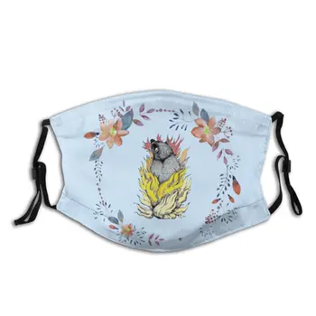 

Midsommar Floral Bear Non-Disposable Mouth Face Mask Anti Haze Dust Mask With Filters Protection Cover Respirator Muffle