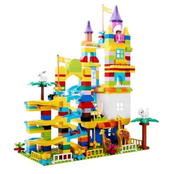 

260 Pcs Big Particle Blocks Race Run Building Blocks Compatible City brick House Castle Brick Toy For Children
