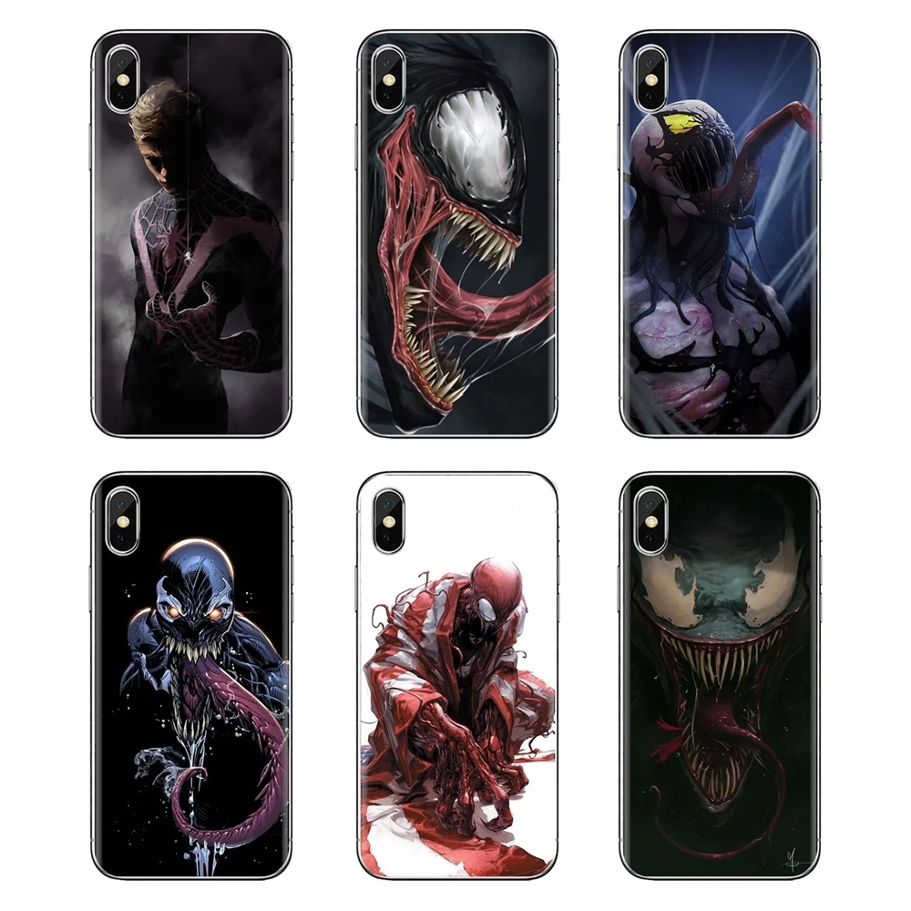 Для iPhone XS Max XR X 4 4s 5 5S 5C SE 6 6S 7 8 Plus samsung Galaxy J1 J3 J5 J7 A3 A5 Человек-паук черный костюм