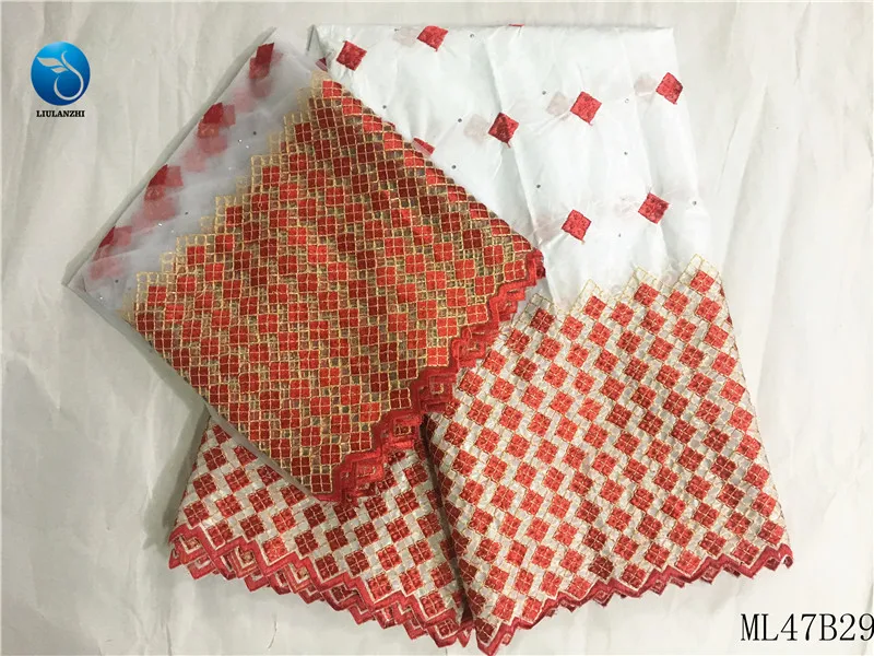 LIULANZHI Базен кружева ткани высокого качества белый Базен riche ткань вышивка камни хлопок getzner ткань для платья ML47B29