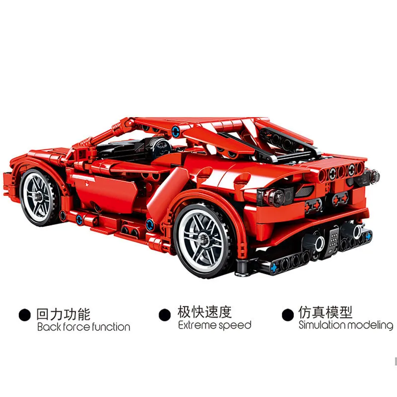 Cena 603 sztuk Ferraried F1 wyścigi samochodowe klocki fit Technic Racer pojazdów Supercar Playmobil klocki dla dzieci chłopcy zabawki prezenty