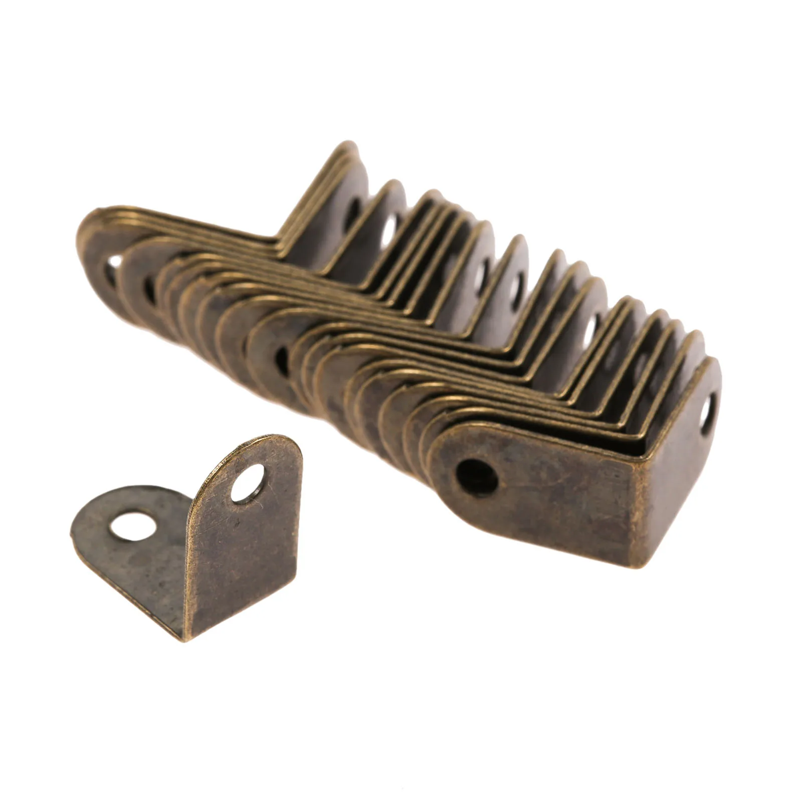 Furniture Corner Protector 20Pcs Corners Decorative Antique Jewelry Wine Gift Box Wooden Case 15*9mm Iron