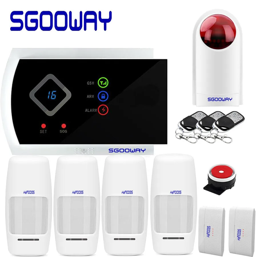 Sistemas de Alarme Sistema de Segurança em Casa Sgooway Smarts Android App Alarmes Frete Grátis Gsm Ios