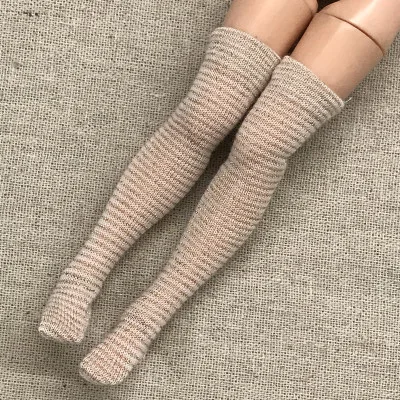 1 пара, блестящие чулки для кукол Blythe Blyth Azone, эластичные чулки до бедра, длинные носки для кукол Барби, 1:6, аксессуары - Цвет: 1