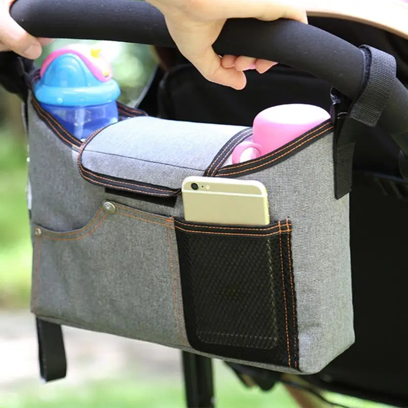 Pram Pushchair Organizer Bag Baby Stroller Storage Holder Universal Mummy Bag K4UE