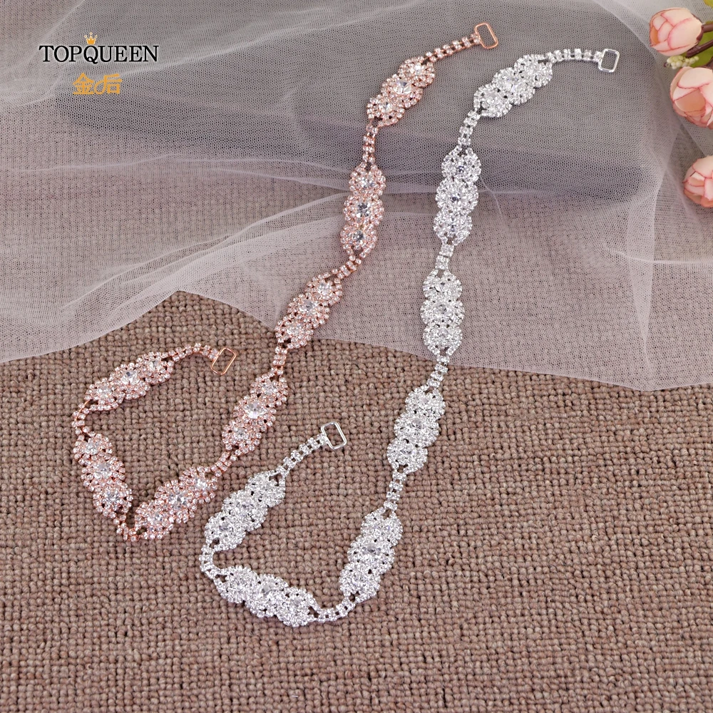 TOPQUEEN S215 свадебный пояс элегантные пояса с кристаллами Свадебные пояса Стразы Свадебные ремни свадебные пояса Быстрая