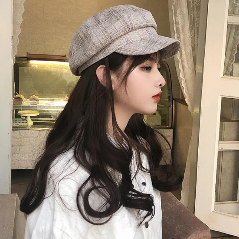 Winter Warm faux Wool Beret Women Girls French Artist Beanie Hat Cap red black purple beige orange Kawaii Flat Top caps warmers Wool Hat