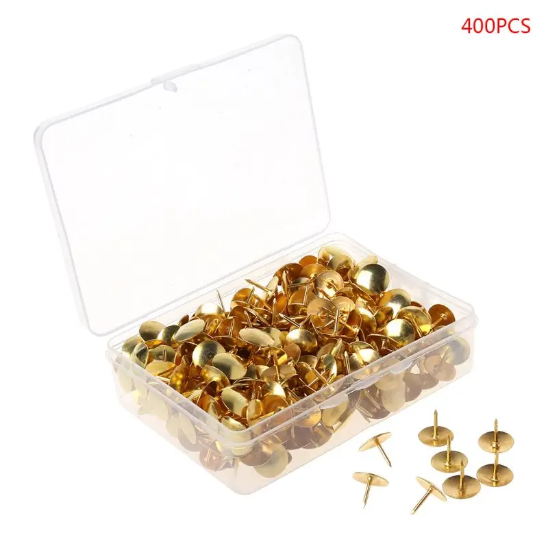 

400pcs Metal Thumbtack Drawing Pins Pushpin Cork Board Photo Wall Map Markers PXPA
