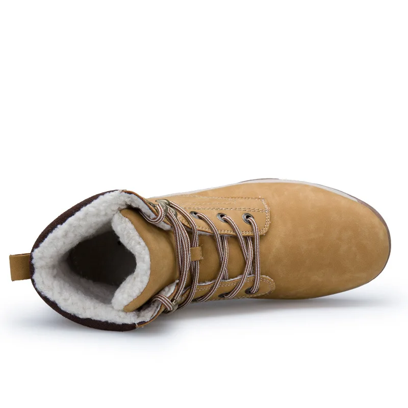 Merkmak/водонепроницаемые мужские зимние ботинки; зимние фирменные очень теплые мужские кожаные ботинки на резиновой подошве; шерстяные ботинки для отдыха; уличные ботинки; обувь