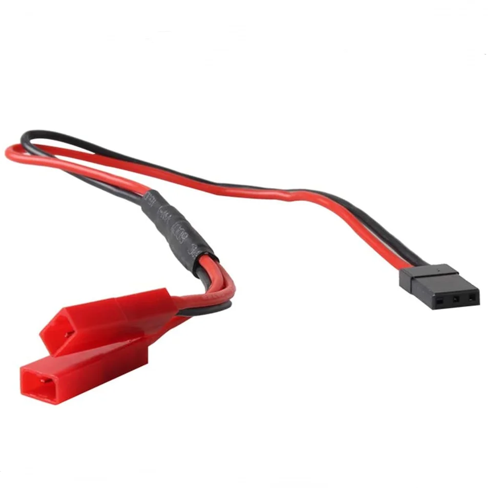 3-teiliges Set: 1 JR-Servostecker auf 2 JST-Buchsen Y-Stecker Kabelverteiler mit 20AWG Silikonkabel für RC-Flugzeuge, Autos und Boote – Detail 8