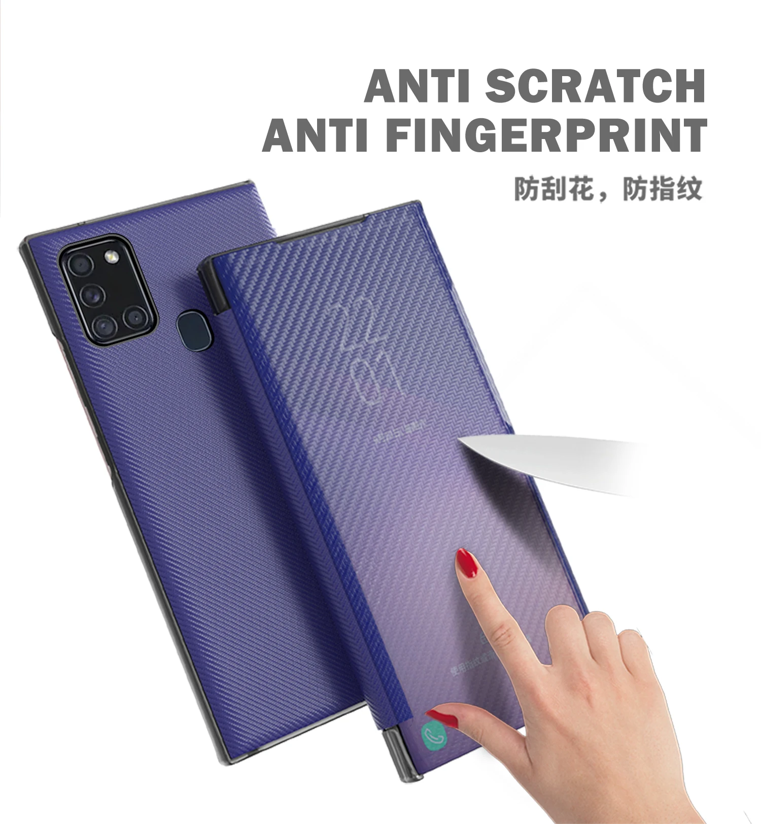 Carbon Fiber Smart Flip Foldable Phone Case For Xiaomi Redmi Poco Note 9T 10 10S 9S 9 M3 X3 10T Power Pro Max NFC 5G 4G Cover