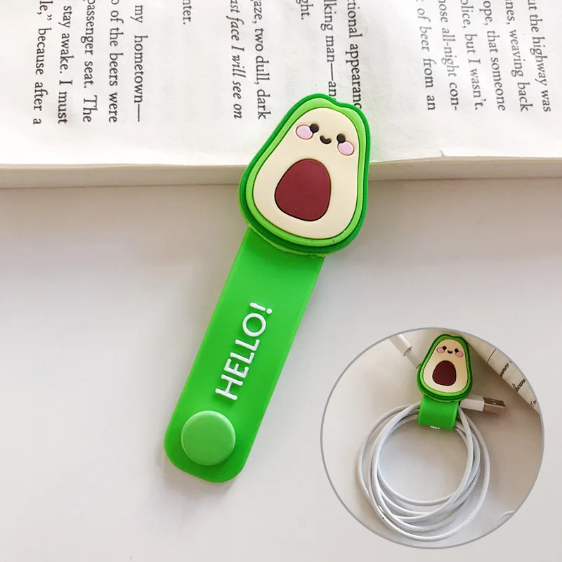 

Lovely Cartoon Fruit Avocado Cable Protector Data Line Cord Protector Case Cable Winder Cover For iPhone USB Cable For iPhone XR