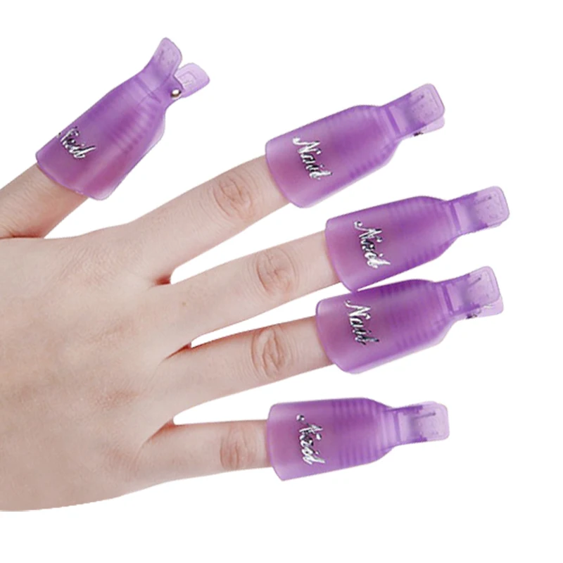 5 шт. пластиковая гелевая жидкость для снятия лака ногтей Замачивание крышки