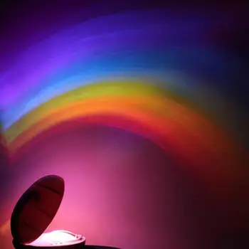 

Creative LED Colorful Night Light Romantic Rainbow Projection Atmosphere Lamp Bedroom Home Decoration Supplies