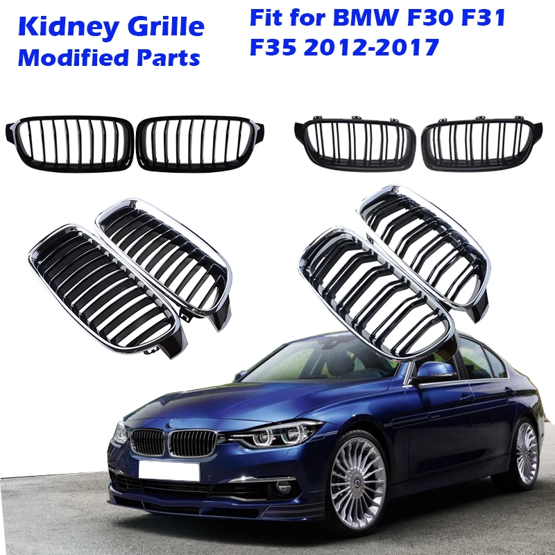 hood deflector Front Kidney Grill Racing Grilles Original Fit For BMW F30 F31 F35 3 Series 2012-2017 Sedan Car Accessories Replacement Part hood bug deflector