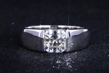 

Starsgem 14K Fashion 8*8MM 3ct DEF VVS Moissanite Men Ring Excellent Cutting Ring For Men