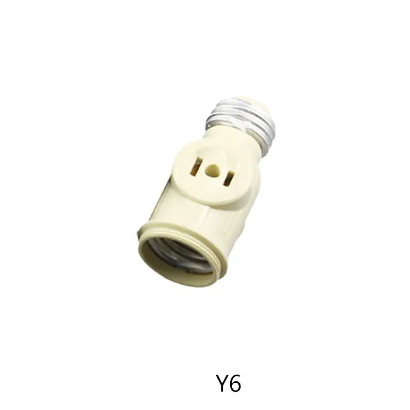 E26 Bulb Socket To 2 Outlet Adapter Light Holder Splitter Pull Chain Switch New Lamp Bases