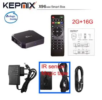 10 шт. X96 Мини Смарт Android 7,1 ТВ коробка Amlogic S905W 1G/8G 2G/16G 2,4G wifi H.265 4K KD17.3 медиаплеер x96 телеприставка - Цвет: 2g 16g ir