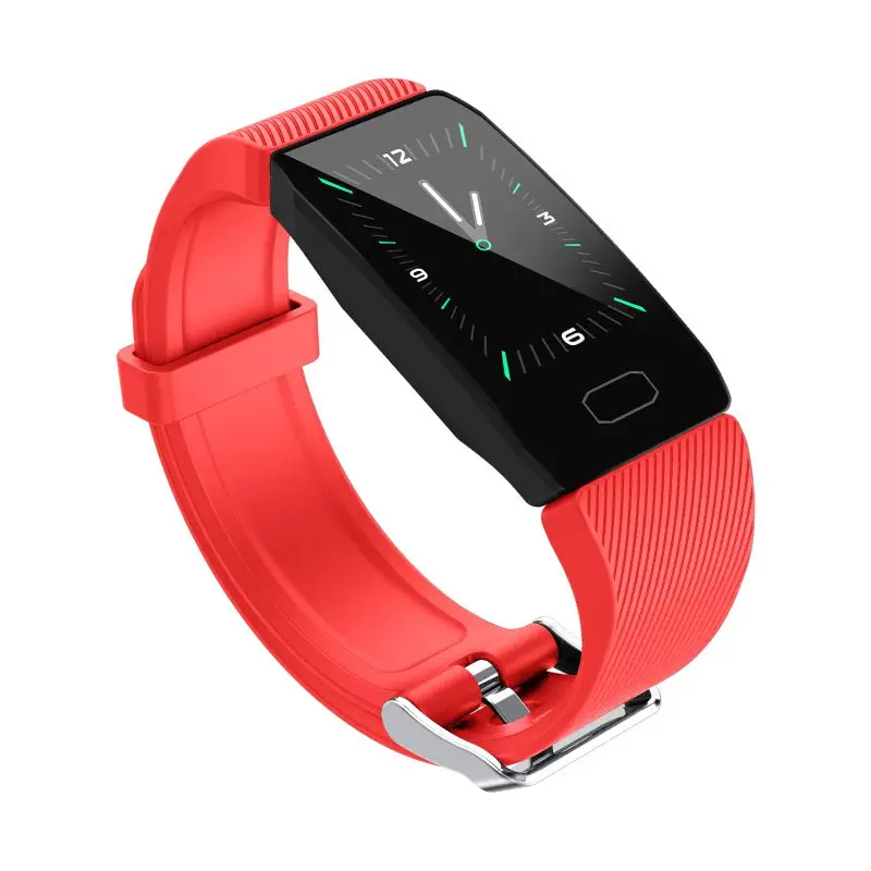 Red BT 5,0 умный Браслет IP67 Водонепроницаемый Шагомер кровяное давление монитор сердечного ритма напоминание о сидячем положении наручные часы 8 - Color: Red