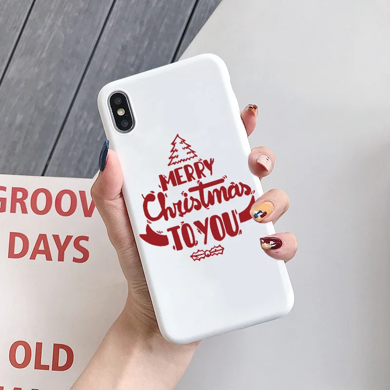Силиконовый чехол с Рождеством для iPhone X, 7 Plus, 8, Xs Max, XR, год, олень, Fundas, для iPhone 6, 6 S, 5, 5S, SE, ТПУ, задняя крышка