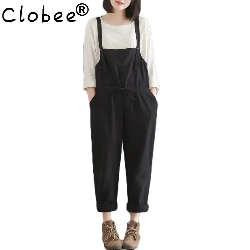 black overalls linen