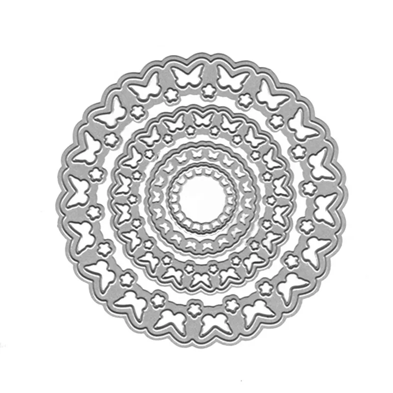 

Naifumodo 4Pcs/lot Metal Cutting Dies Scrapbooking Card Making DIY Embossing Cut Craft Dies Stencils Die Butterfly Doily Decor