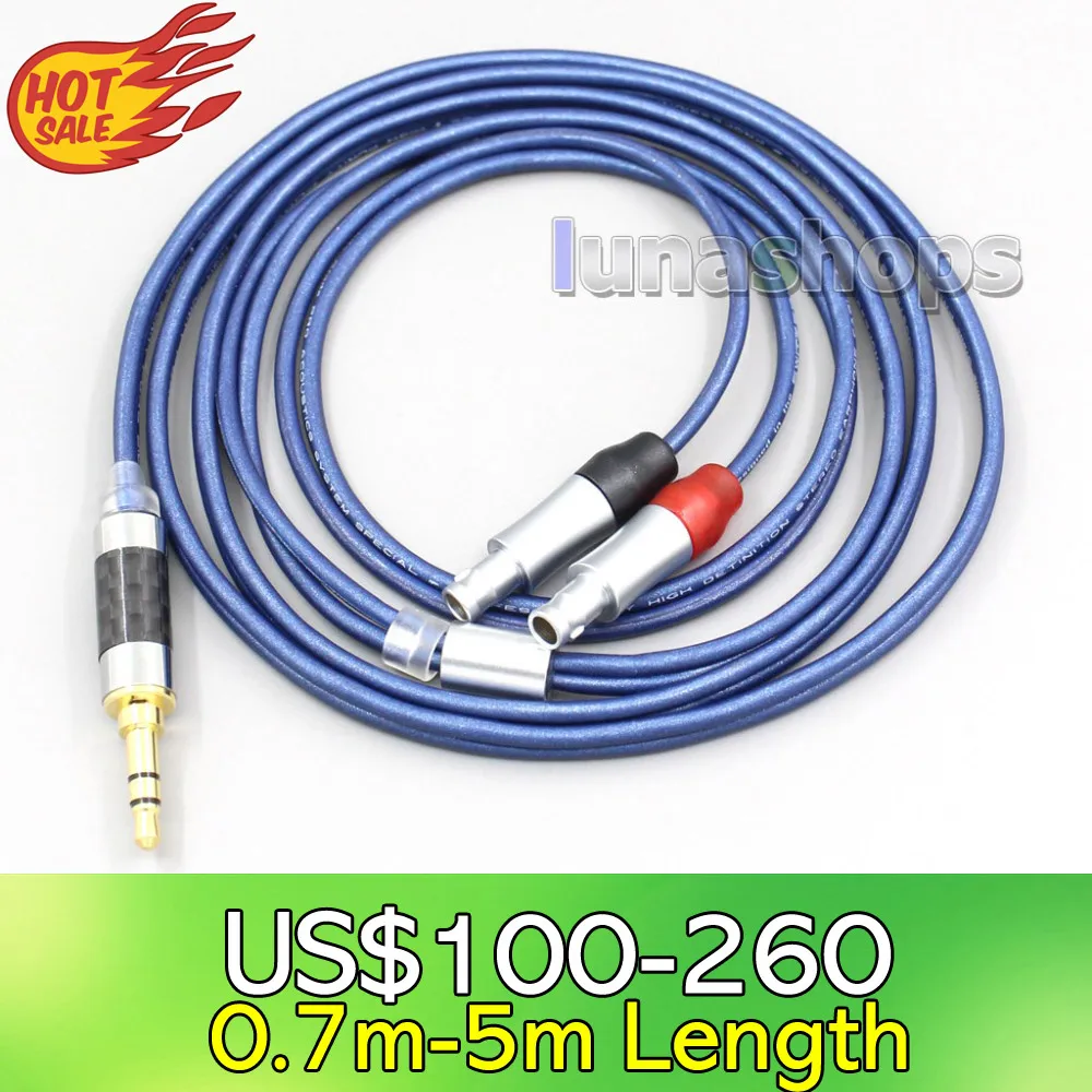 LN006807 нанимает 99% чистые Серебристые наушники кабель для Sennheiser HD800 HD800s HD820s HD820 Enigma