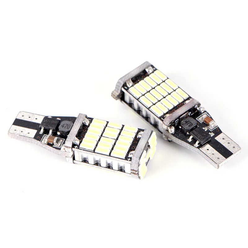 1 шт. T15 W16W 45 SMD 4014 без ошибок LED-камера заднего вида для автомобиля задние лампочки 6000K белый